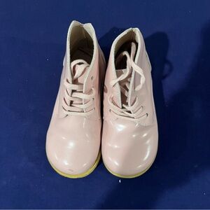 Shrimp And Grits Girls Shoes Pink Patent Leather High Top Lace Up Boots 10